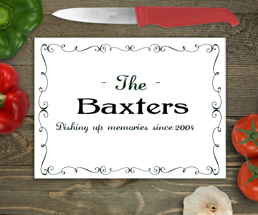 Family Name Large Chopping Board - Click Image to Close